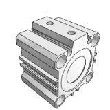 ADQ2 - Compact cylinder Built-in Magnet / Double Acting : Single Rod