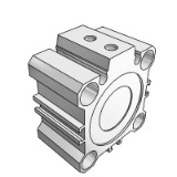 AQ2 - Compact cylinder Standard Type/ Double acting :Single rod